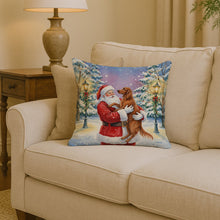 Load image into Gallery viewer, Irish Setter with Santa Claus Throw Pillow