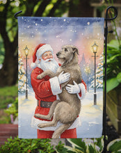 Load image into Gallery viewer, Irish Wolfhound with Santa Claus Garden Flag
