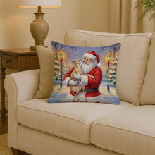 Load image into Gallery viewer, Italian Greyhound with Santa Claus Throw Pillow