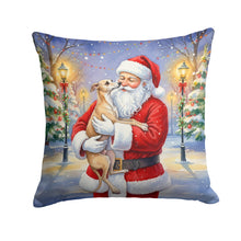 Load image into Gallery viewer, Italian Greyhound with Santa Claus Throw Pillow