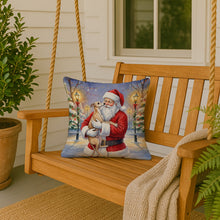 Load image into Gallery viewer, Italian Greyhound with Santa Claus Throw Pillow