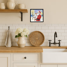 Load image into Gallery viewer, Jack Russell Terrier with Santa Claus Framed Metal Print