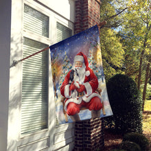 Load image into Gallery viewer, Japanese Chin with Santa Claus House Flag