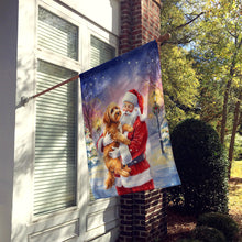 Load image into Gallery viewer, Labradoodle with Santa Claus House Flag