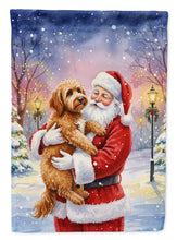 Load image into Gallery viewer, Labradoodle with Santa Claus Garden Flag