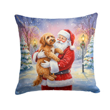 Load image into Gallery viewer, Labradoodle with Santa Claus Throw Pillow