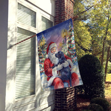 Load image into Gallery viewer, Black Labrador Retriever with Santa Claus House Flag