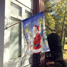 Load image into Gallery viewer, Maltese with Santa Claus House Flag