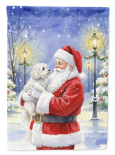 Load image into Gallery viewer, Maltese with Santa Claus Garden Flag