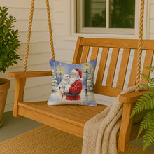 Load image into Gallery viewer, Maltese with Santa Claus Throw Pillow