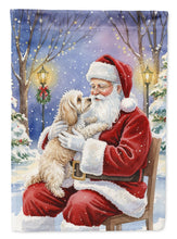 Load image into Gallery viewer, Maltipoo with Santa Claus Garden Flag