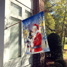 Load image into Gallery viewer, Manchester Terrier with Santa Claus House Flag