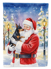 Load image into Gallery viewer, Manchester Terrier with Santa Claus House Flag