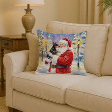 Load image into Gallery viewer, Manchester Terrier with Santa Claus Throw Pillow