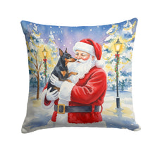 Load image into Gallery viewer, Manchester Terrier with Santa Claus Throw Pillow