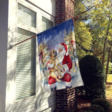 Load image into Gallery viewer, Mastiff with Santa Claus House Flag