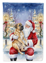 Load image into Gallery viewer, Mastiff with Santa Claus House Flag