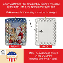 Load image into Gallery viewer, Mastiff with Santa Claus Porcelain Ornament