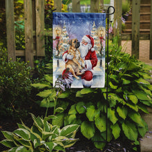 Load image into Gallery viewer, Mastiff with Santa Claus Garden Flag
