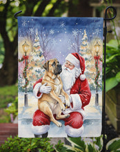 Load image into Gallery viewer, Mastiff with Santa Claus Garden Flag