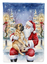 Load image into Gallery viewer, Mastiff with Santa Claus Garden Flag