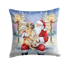 Load image into Gallery viewer, Mastiff with Santa Claus Throw Pillow