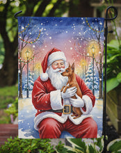 Load image into Gallery viewer, Red Miniature Pinscher with Santa Claus Garden Flag