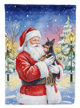 Load image into Gallery viewer, Miniature Pinscher with Santa Claus Garden Flag