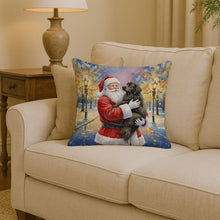 Load image into Gallery viewer, Newfoundland with Santa Claus Throw Pillow