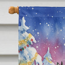 Load image into Gallery viewer, Norwegian Elkhound with Santa Claus House Flag