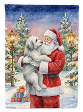 Load image into Gallery viewer, Old English Sheepdog with Santa Claus House Flag