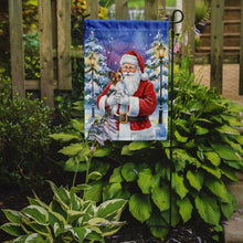 Load image into Gallery viewer, Papillon with Santa Claus Garden Flag