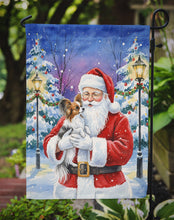 Load image into Gallery viewer, Papillon with Santa Claus Garden Flag