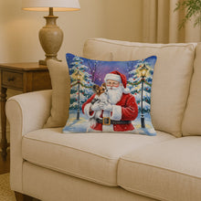 Load image into Gallery viewer, Papillon with Santa Claus Throw Pillow