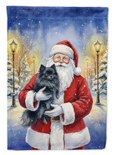 Load image into Gallery viewer, Black Pomeranian with Santa Claus House Flag