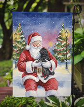 Load image into Gallery viewer, Black Pug with Santa Claus Garden Flag