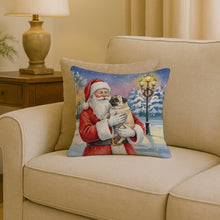 Load image into Gallery viewer, Pug with Santa Claus Throw Pillow