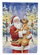 Load image into Gallery viewer, Rhodesian Ridgeback with Santa Claus House Flag