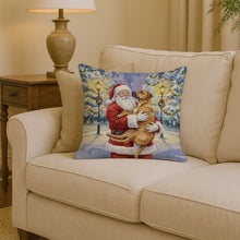 Load image into Gallery viewer, Rhodesian Ridgeback with Santa Claus Throw Pillow