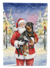 Load image into Gallery viewer, Rottweiler with Santa Claus Garden Flag
