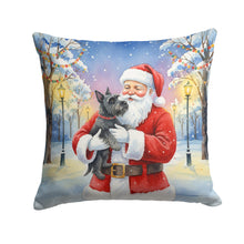 Load image into Gallery viewer, Scottish Terrier with Santa Claus Throw Pillow