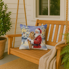 Load image into Gallery viewer, Shar Pei with Santa Claus Throw Pillow