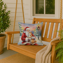 Load image into Gallery viewer, Shiba Inu with Santa Claus Throw Pillow