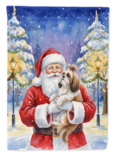 Load image into Gallery viewer, Shih Tzu with Santa Claus House Flag