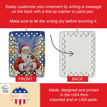 Load image into Gallery viewer, Shih Tzu with Santa Claus Porcelain Ornament