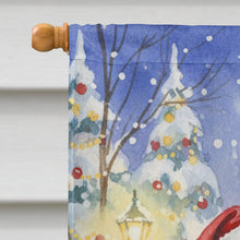 Load image into Gallery viewer, Siberian Husky with Santa Claus House Flag