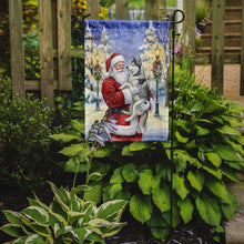 Load image into Gallery viewer, Siberian Husky with Santa Claus Garden Flag