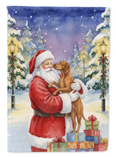 Load image into Gallery viewer, Vizsla with Santa Claus House Flag
