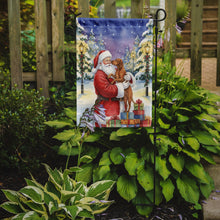 Load image into Gallery viewer, Vizsla with Santa Claus Garden Flag