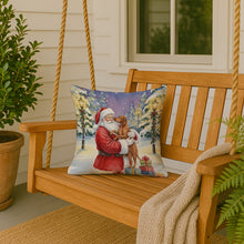 Load image into Gallery viewer, Vizsla with Santa Claus Throw Pillow